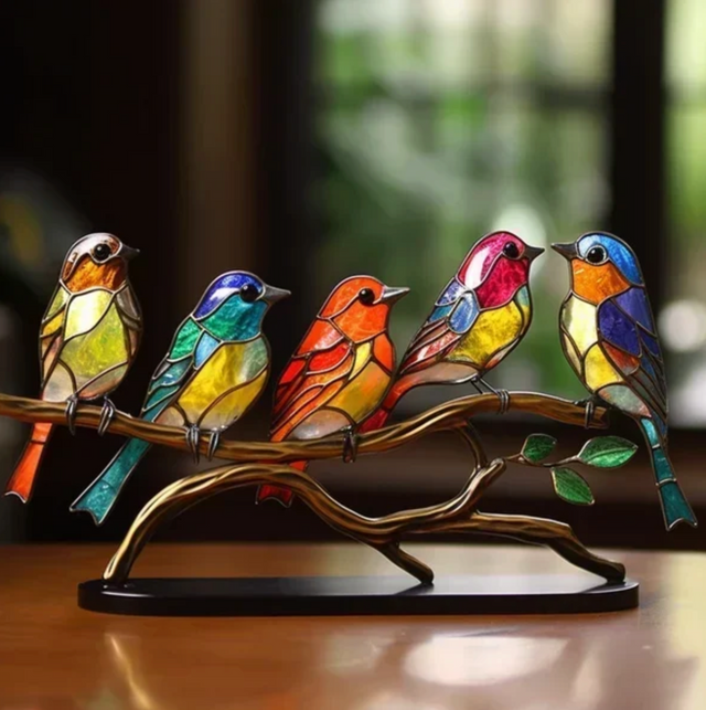 Vogelfiguren van Getint Glas – Elegantie en Natuur in Één