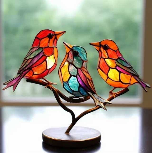 Vogelfiguren van Getint Glas – Elegantie en Natuur in Één