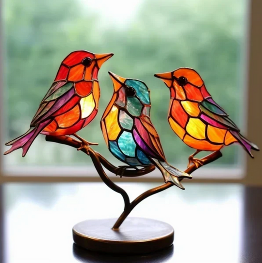 Vogelfiguren van Getint Glas – Elegantie en Natuur in Één