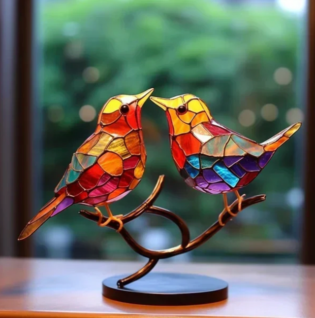 Vogelfiguren van Getint Glas – Elegantie en Natuur in Één