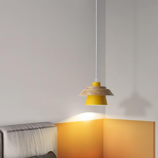 Stein Holz Pendelleuchte