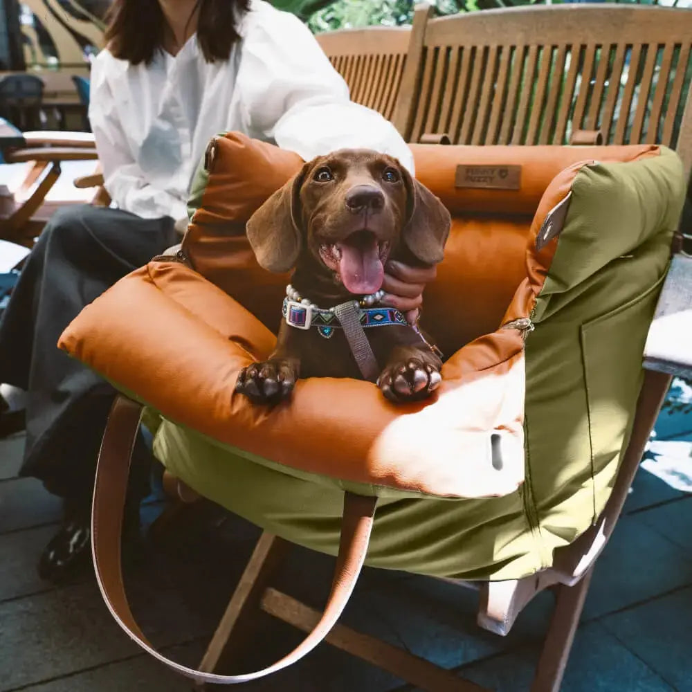 TravelPaws Bed - Leren Hondenauto stoel