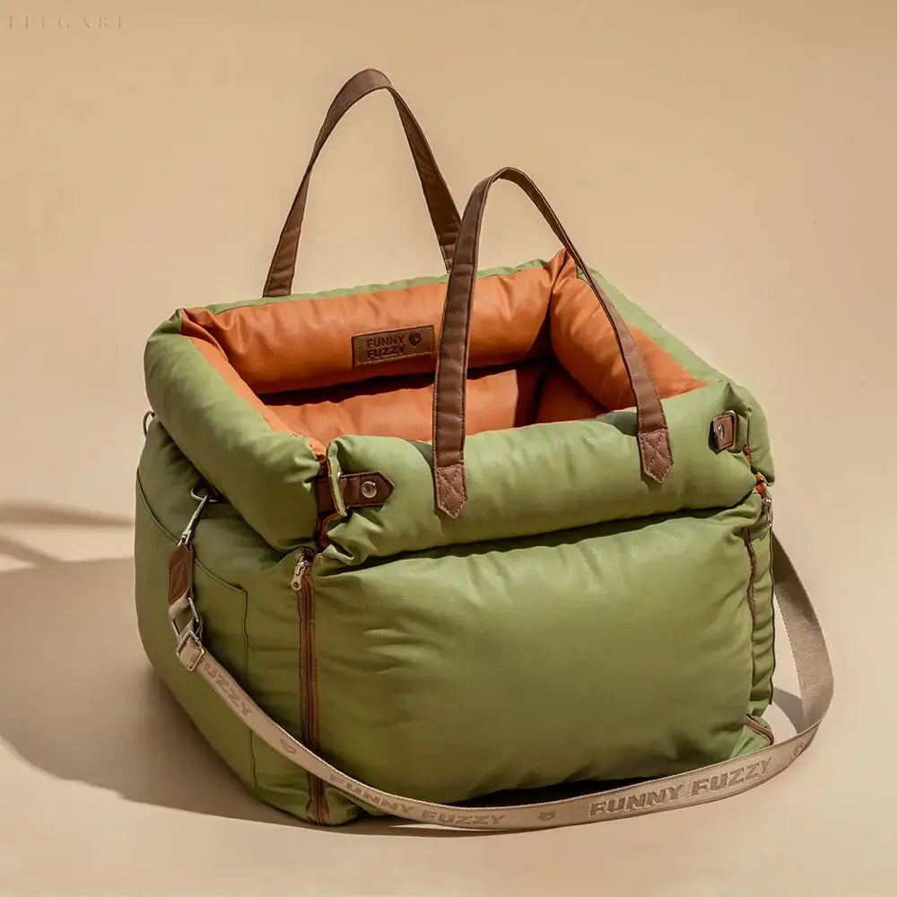 TravelPaws Bed - Leren Hondenauto stoel