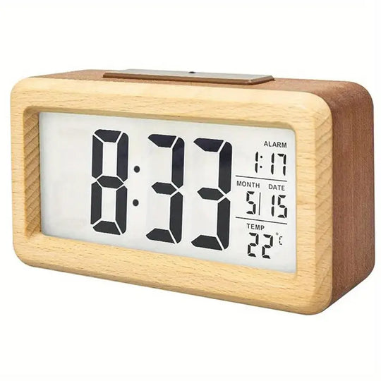 Houten Digitale Wekker
