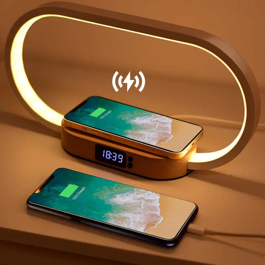 Verstelbare LED-bureaulamp & nachtlampje met snelle draadloze oplader