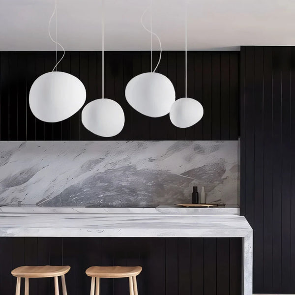 Witte Kiezelsteen Hanglamp
