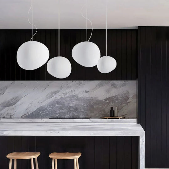 Witte Kiezelsteen Hanglamp