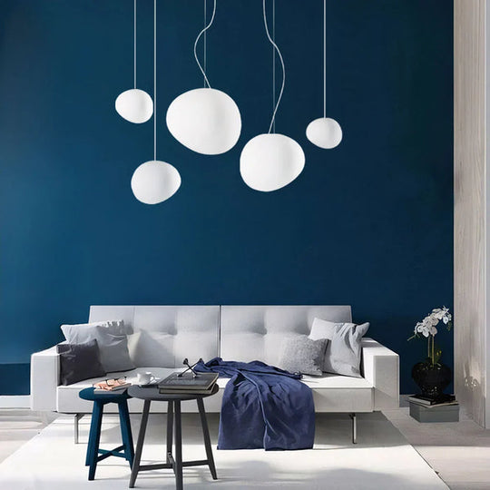 Witte Kiezelsteen Hanglamp