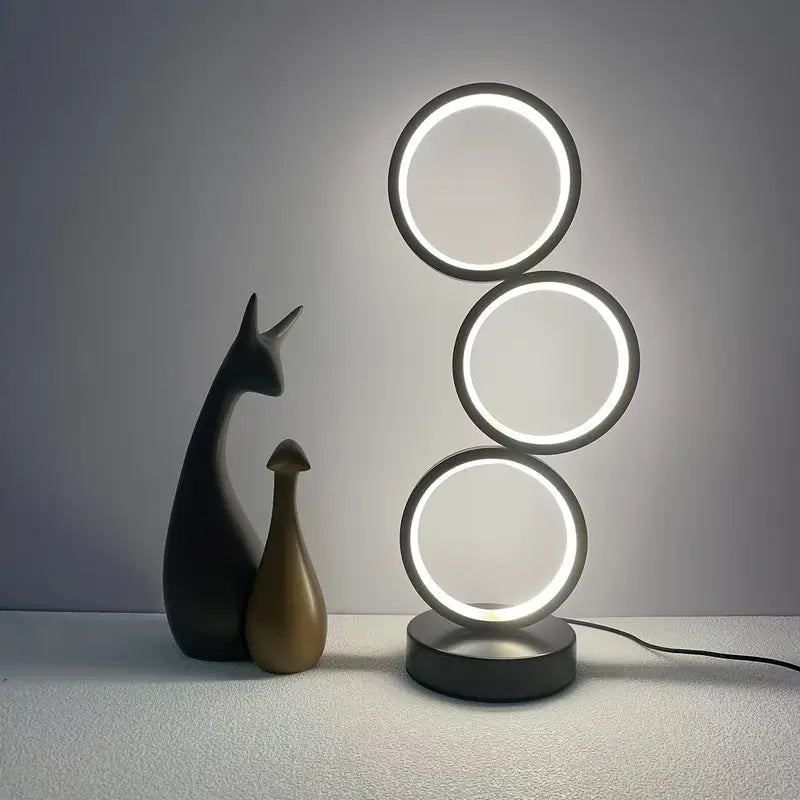 Moderne Drie-Ring LED Tafellamp