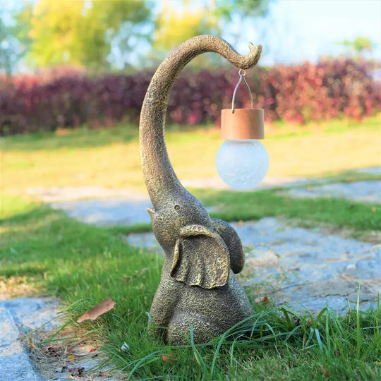 Charmante Gouden Olifant Zonnelantaarn
