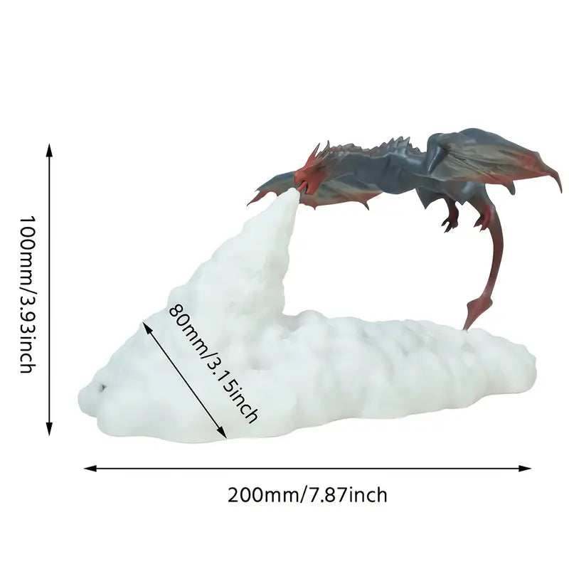 3D Geprinte LED Draak Nachtlamp