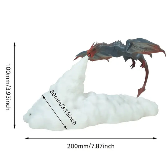3D Geprinte LED Draak Nachtlamp