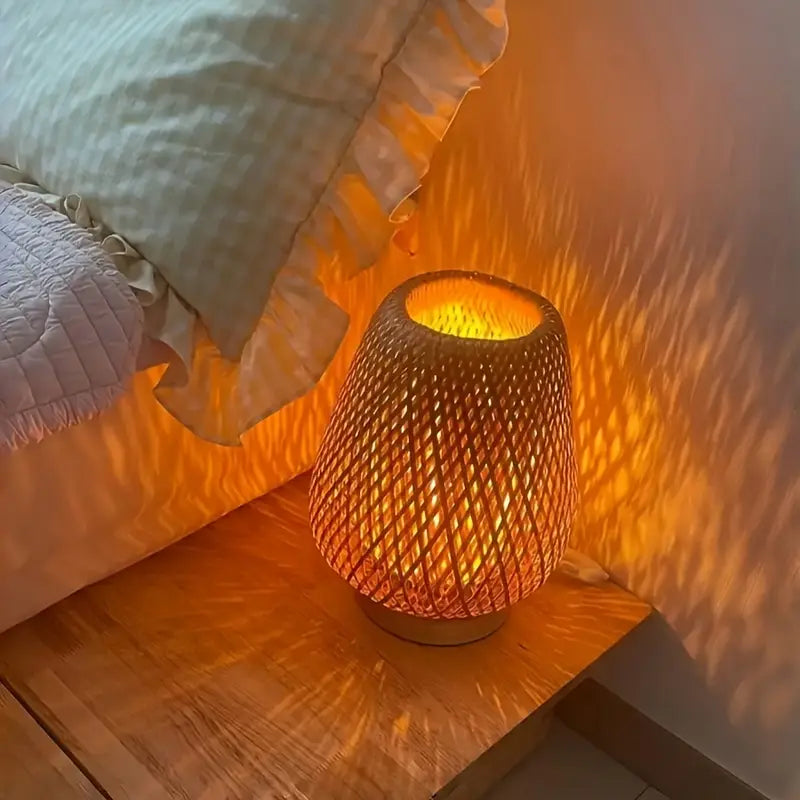 Handgemaakte Bamboe LED Tafellamp
