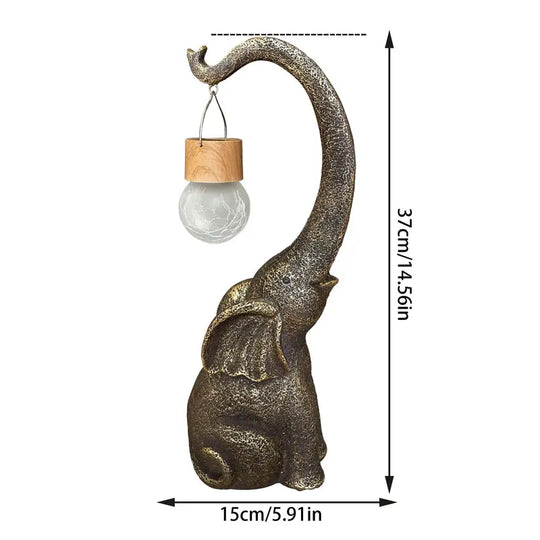Charmante Gouden Olifant Zonnelantaarn