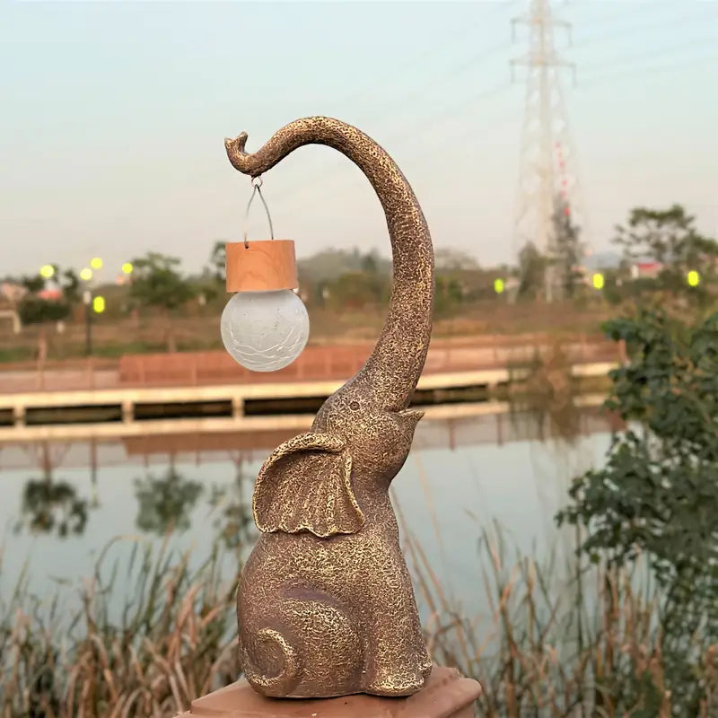 Charmante Gouden Olifant Zonnelantaarn