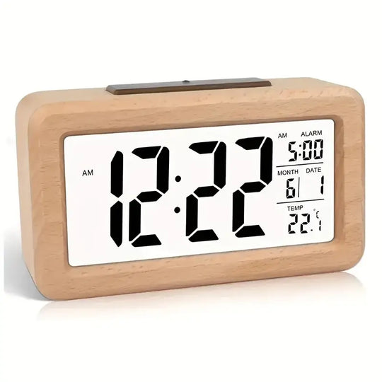 Houten Digitale Wekker