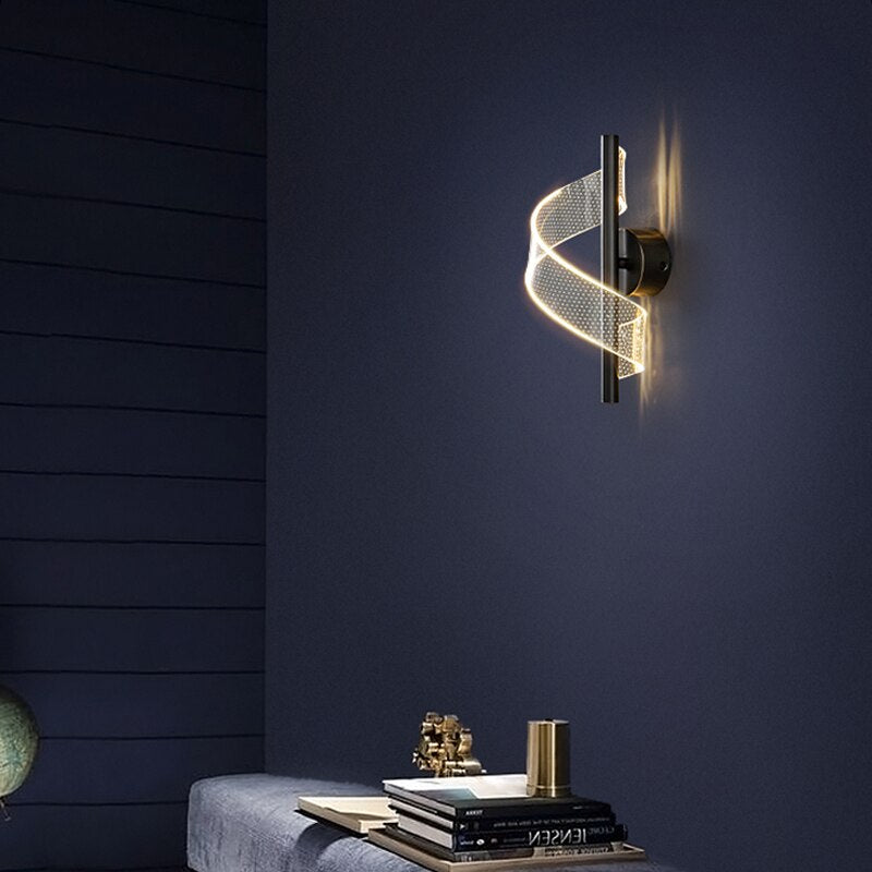 Luxe wandlamp met glazen kandelaars