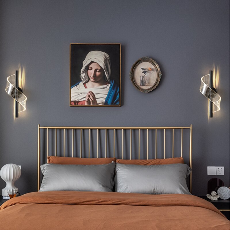 Luxe wandlamp met glazen kandelaars