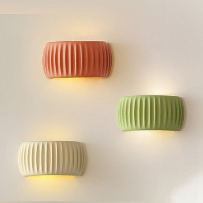 Moderne Art Deco Gerippte Wandleuchte