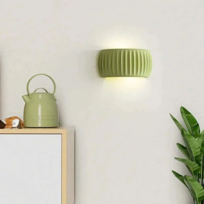 Moderne Art Deco Gerippte Wandleuchte