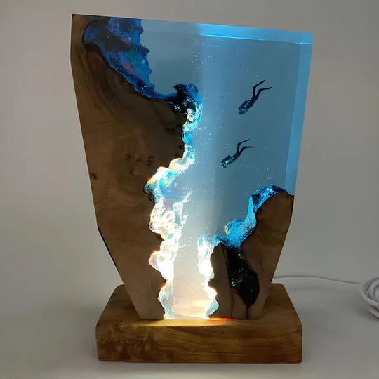 Kunstzinnige Oceaan Tafellamp
