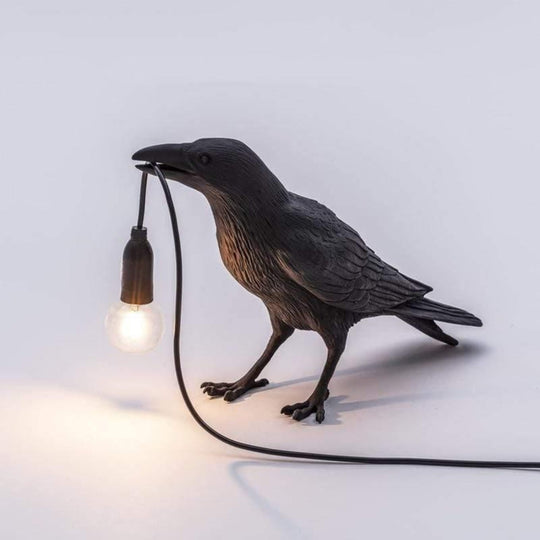 Moderne Weinlese Schwarz Vogel Lampe