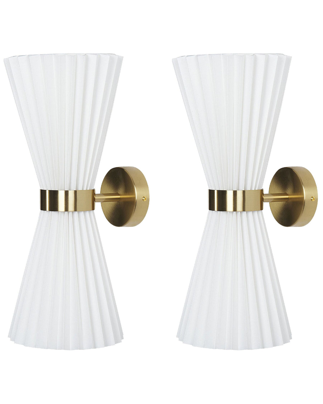 Set van 2 Wandlampen | Katoen | Wit