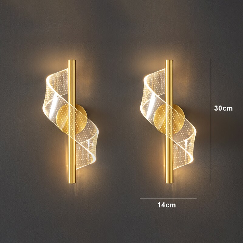 Luxe wandlamp met glazen kandelaars