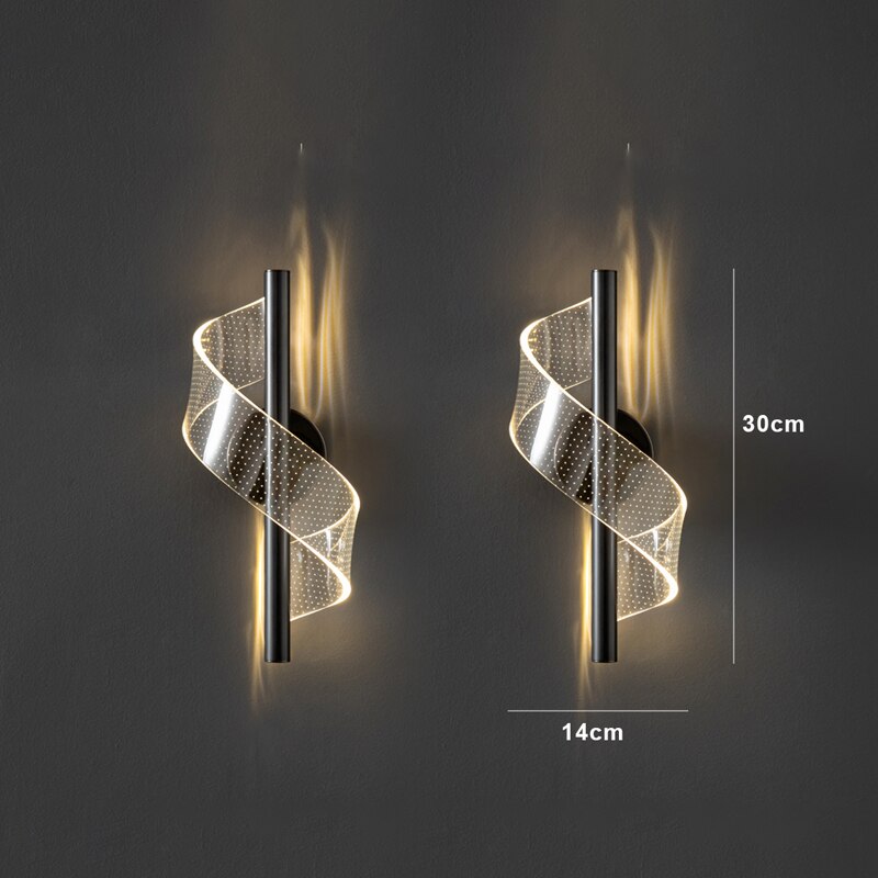 Luxe wandlamp met glazen kandelaars